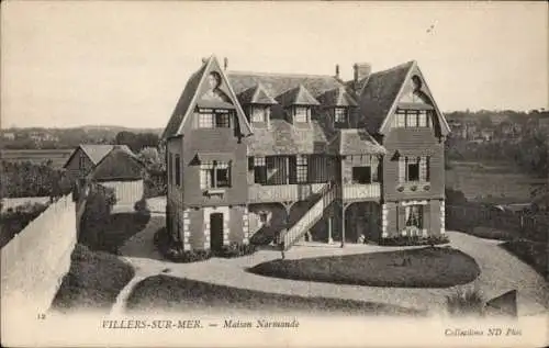 Ak Villers sur Mer Calvados, Maison Normande