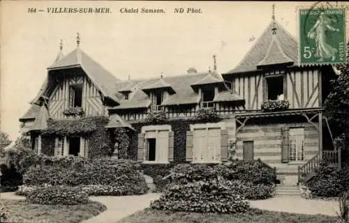 Ak Villers sur Mer Calvados, Chalets Samson, Fachwerk