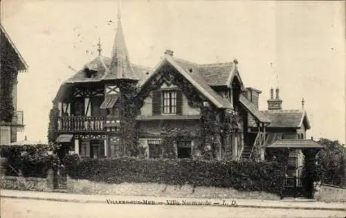 Ak Villers sur Mer Calvados, Villa Normande