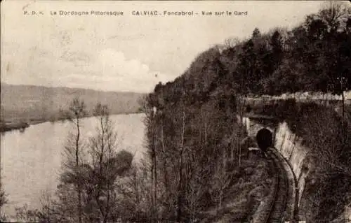 Ak Calviac Dordogne, Foncabrol, Vue sur le Gard