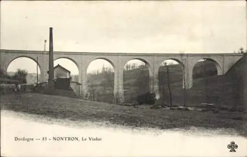 Ak Nontron Dordogne, Viadukt