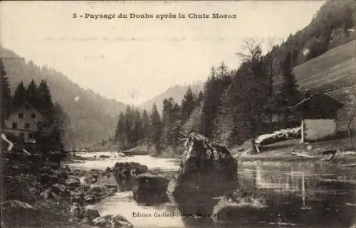 Ak Paysage du Doubs apres la Chute Moron