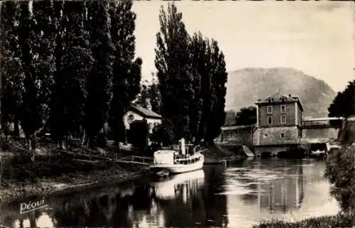 Ak Besançon les Bains Doubs, Kanal, Moulin Saint Paul