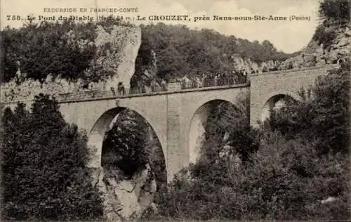 Ak Le Crouzet Doubs, Pont du Diable