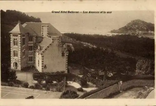 Ak Trébeurden Cotes d'Armor, Grand Hotel Bellervue, Annexes, Meer