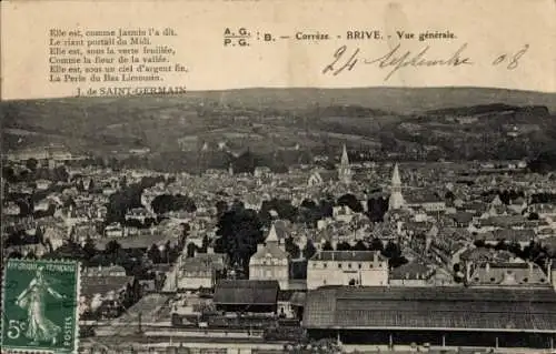 Ak Brive la Gaillarde Corrèze, vue generale