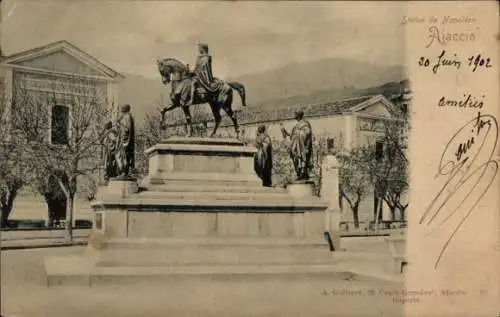 Ak Ajaccio Corse du Sud, Statue de Napoleon