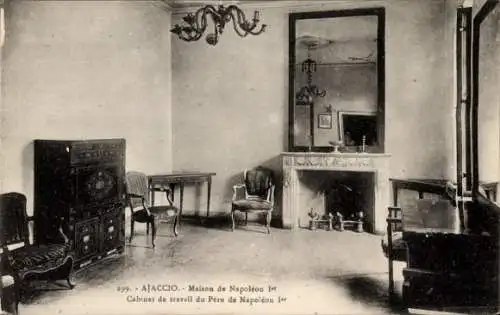 Ak Ajaccio Corse du Sud, Maison de Napoleon I, Cabinet de travail du Pere de Napoleon I