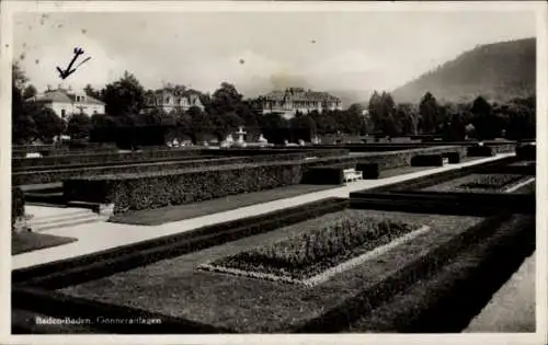 Ak Baden Baden am Schwarzwald, Gönneranlagen