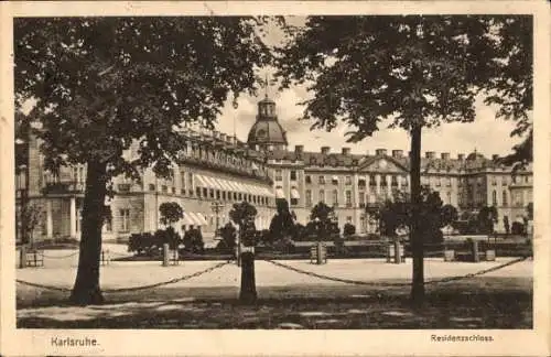 Ak Karlsruhe in Baden, Residenzschloss