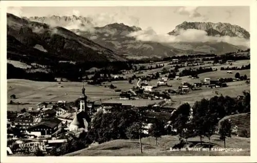 Ak Reit im Winkl Oberbayern, Gesamtansicht, Kaisergebirge