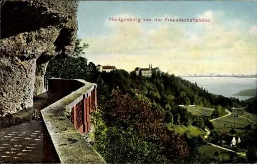 Ak Heiligenberg in Baden, Panorama, Blick von der Freundschaftshöhe