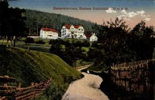 Ak Baiersbronn im Schwarzwald, Kurhaus Schönblick