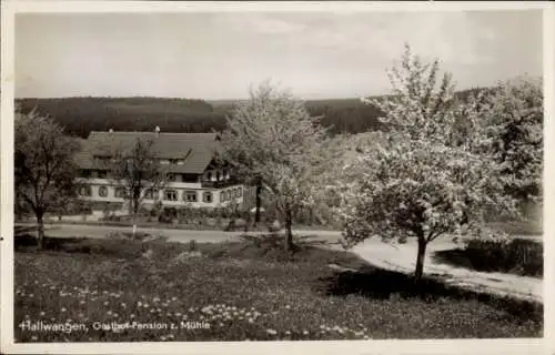 Ak Hallwangen Dornstetten im Schwarzwald Württemberg, Gasthof Pension zur Mühle