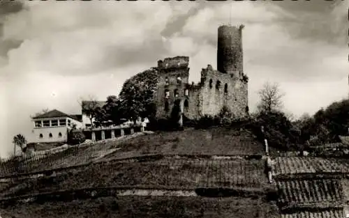 Ak Schriesheim in Baden Württemberg, Burggaststätte Strahlenburg, Ruine