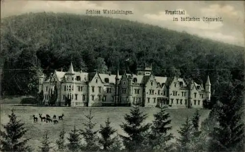 Ak Mörschenhardt Mudau im Odenwald Baden, Schloss Waldleiningen, Ernsttal