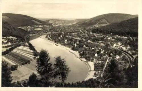 Ak Neckargemünd am Neckar, Panorama, Dilsberg