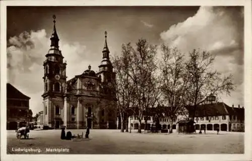 Ak Ludwigsburg in Württemberg, Marktplatz