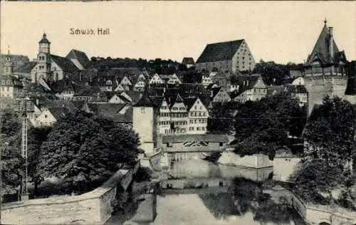 Ak Schwäbisch Hall in Württemberg, Teilansicht