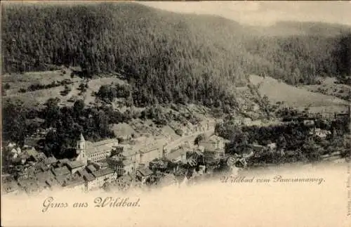 Ak Bad Wildbad im Schwarzwald, Blick vom Panoramaweg