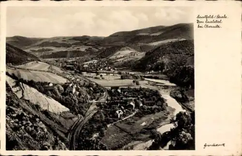 Ak Obernitz Saalfeld an der Saale Thüringen, Panorama, Saaletal