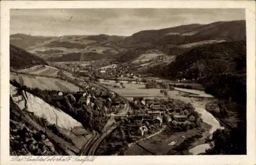 Ak Obernitz Saalfeld an der Saale Thüringen, Panorama, Oberes Saaletal, Reschwitz