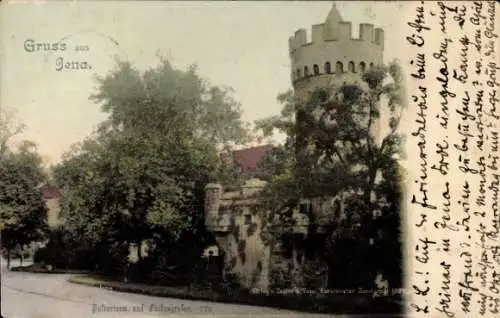 Ak Jena in Thüringen, Pulverturm, Fürstengraben