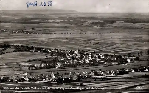 Ak Gerolfingen in Mittelfranken Bayern, Blick von der Ev.-Luth. VHS Hesselberg, Aufkirchen