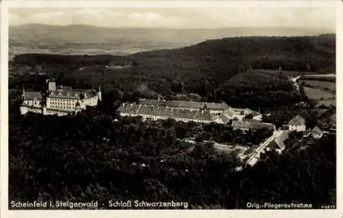 Ak Scheinfeld Mittelfranken, Schloss Schwarzenberg, Fliegeraufnahme