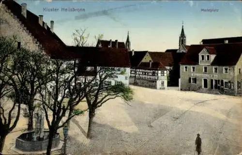 Ak Heilsbronn in Mittelfranken, Marktplatz