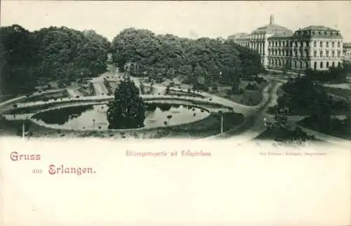 Ak Erlangen in Mittelfranken Bayern, Schlossgarten, Collegienhaus