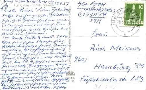 Ak Egloffstein Fränkische Schweiz, Panorama