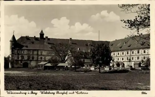 Ak Weißenburg in Mittelfranken Bayern, Wülzburg Burghof, Teilansicht, Zisterne