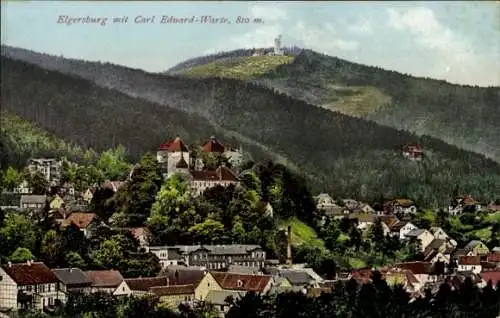 Ak Elgersburg in Thüringen, Panorama, Carl Eduard Warte