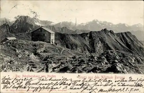 Ak Oberstdorf im Oberallgäu, Edmund Probst Haus, Nebelhornhaus, Blick von Norden