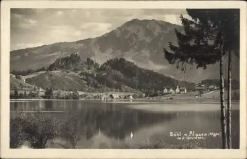 Foto Ak Bühl am Alpsee Immenstadt im Allgäu, Panorama, Grünten