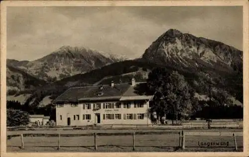 Ak Langenwang Fischen im Allgäu Schwaben, Gasthof Illertal