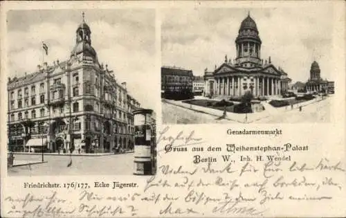 Ak Berlin Mitte, Weihenstephan Palast, Friedrichstraße 176, Ecke Jägerstr., H. Wendel