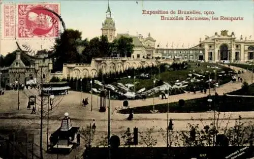 Ak Brüssel Brüssel, Ausstellung 1910, Messe, Weltausstellung, Stadtmauer