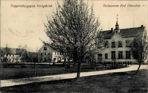 Ak Königsbrück in der Oberlausitz, Truppenübungsplatz, Verlassenes Dorf Otterschütz