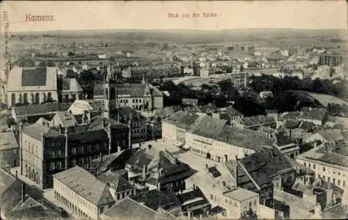 Ak Kamenz in Sachsen, Totalansicht, Blick von der Kirche