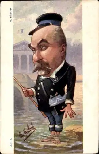 Künstler Ak Moloch, B., Alexandre Bérard, Rechtsanwalt, Abgeordneter, Karikatur