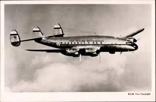 Ak Niederländisches Passagierflugzeug, Lockheed Constellation LC 49, LC 749, Flying Dutchman, KLM