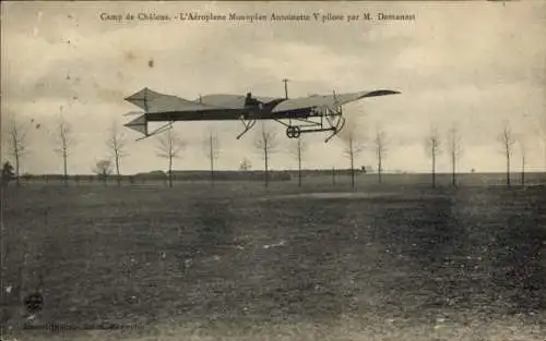 Ak Aviation, Flugzeug-Eindecker Antoinette V, Camp de Chalons