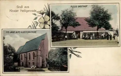 Ak Heiligenrode Stuhr in Niedersachsen, Kloster Heiligenrode, Klosterkirche, Pleus Gasthof