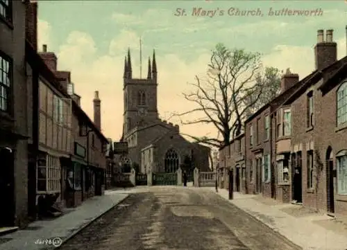 Ak Lutterworth, Leicestershire, England, St. Marys Kirche