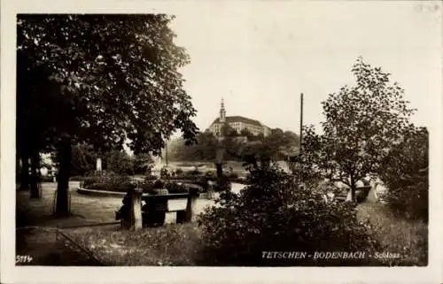 Ak Podmokly Bodenbach Děčín Tetschen an der Elbe Region Aussig, Schloss