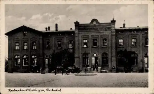 Ak Krotoszyn Krotoschin Posen, Bahnhof