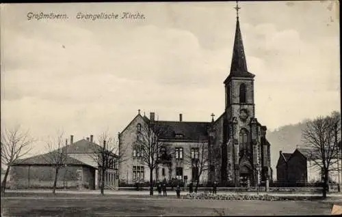 Ak Moyeuvre Grande Großmövern Lothringen Moselle, Evangelische Kirche