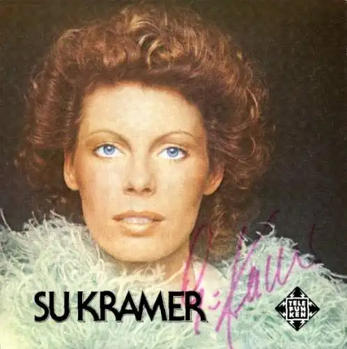 Autogrammkarte Sängerin Su Kramer, Portrait, Telefunken, Autogramm